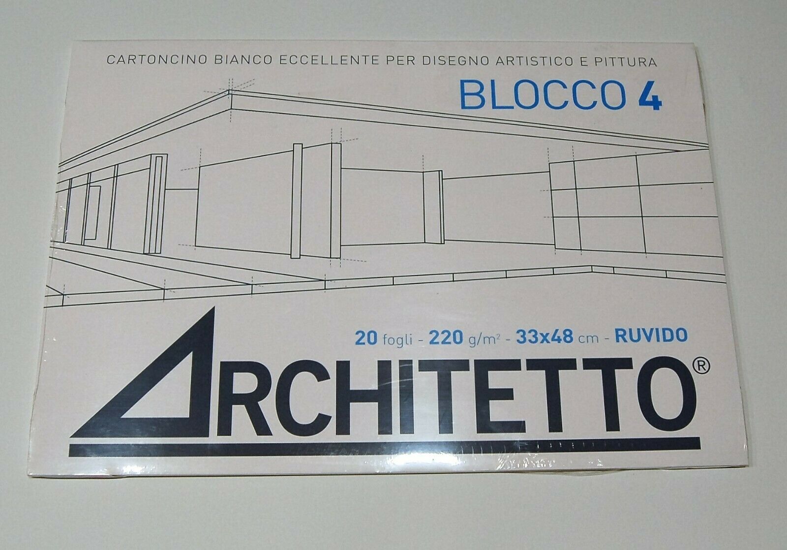 Album 24 cartoncini colorati Architetto 24x33 Liscio/Ruvido 220gr